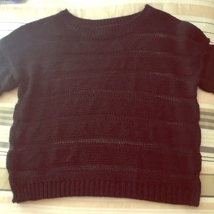 Black ribbed sweater shirt